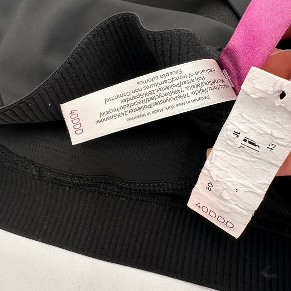 Adore Me Brylee High Support Black Sports Bra Size 40DDD New - Picture 3 of 6